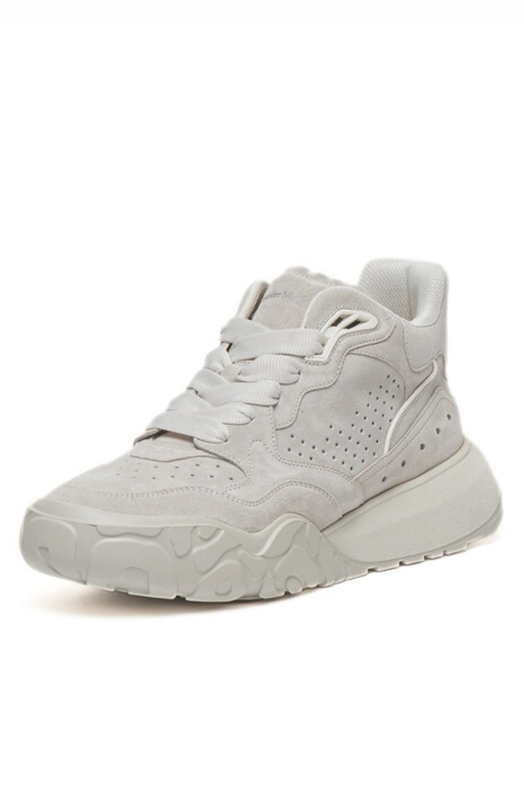 Alexander McQueen Gray Court Trainer Mid-Top Sneakers Grey