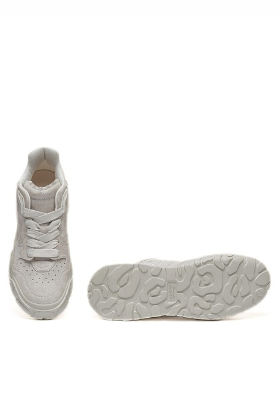 Alexander McQueen Gray Court Trainer Mid-Top Sneakers Grey