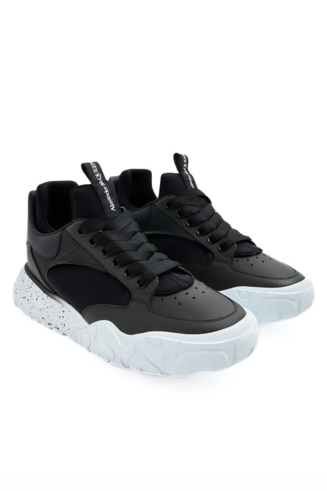 Alexander McQueen Court Tech Lace-Up Black Sneakers