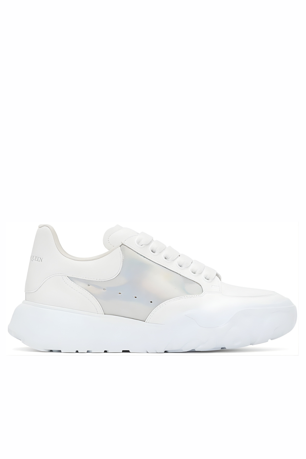 Alexander McQueen White Silver New Court Sneakers