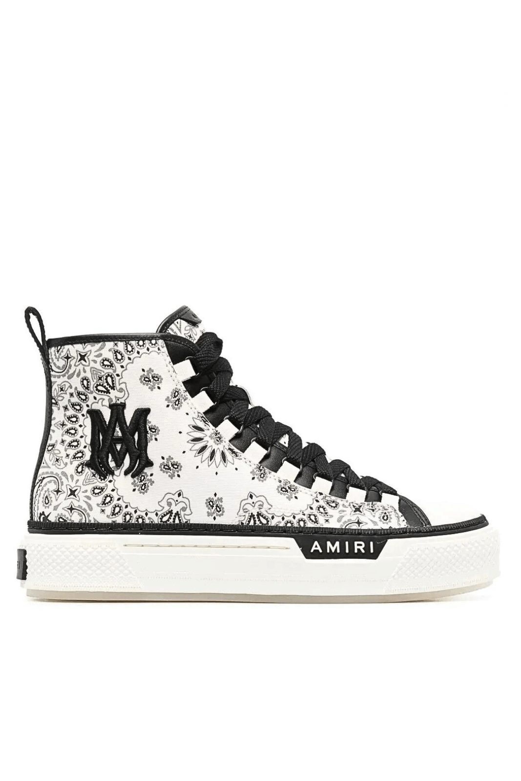 Amiri Court Star White high top sneakers with bandana print Amiri Court Star White high top sneakers with bandana print