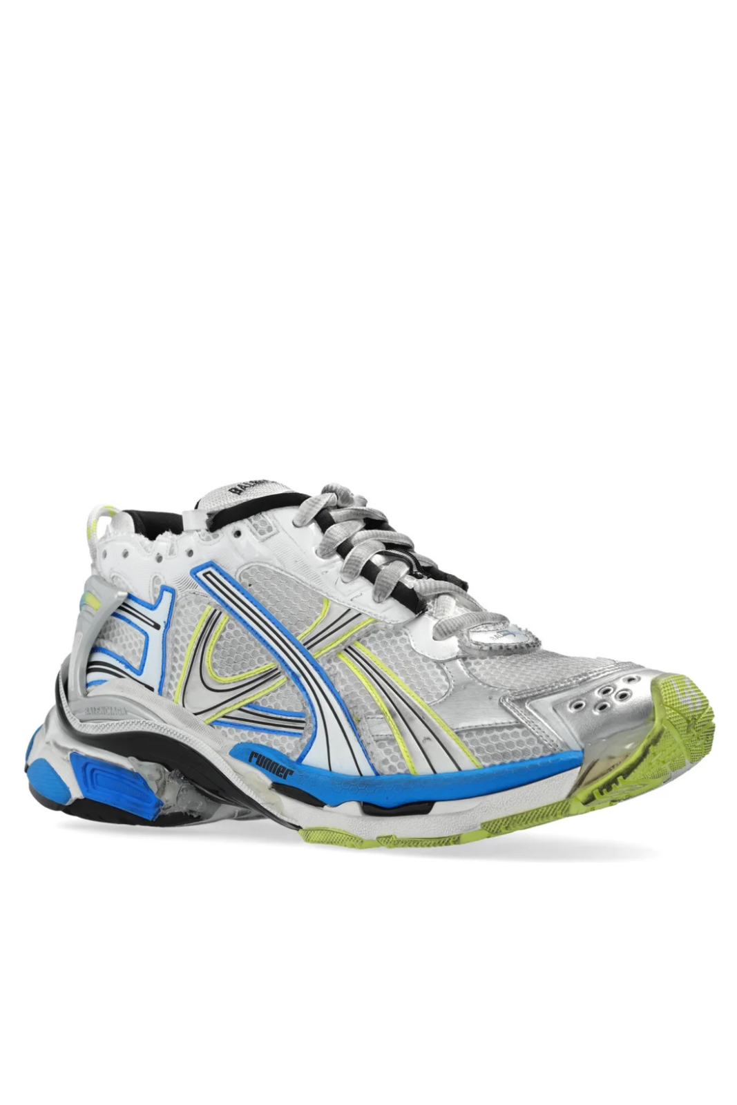 Balenciaga Runner Lace-Up Men Sneakers Grey Blue Yellow