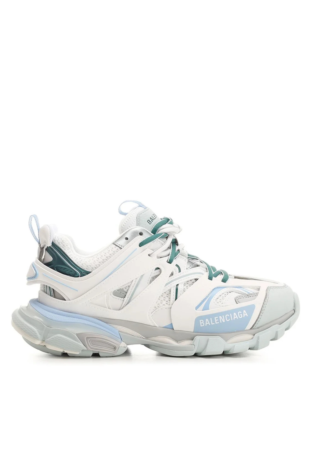 Balenciaga Wmns Track Lace-Up Sneakers White Grey Green Blue