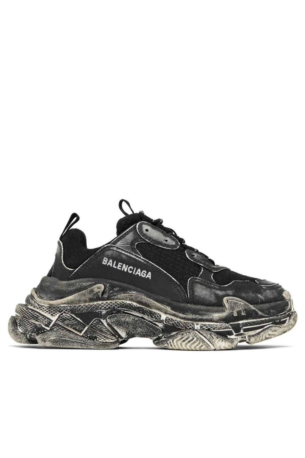 Balenciaga fashion triple s black dirty