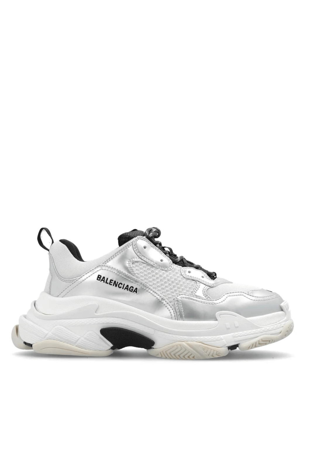 Balenciaga Triple S Lace-Up Male Sneakers Grey Metallize