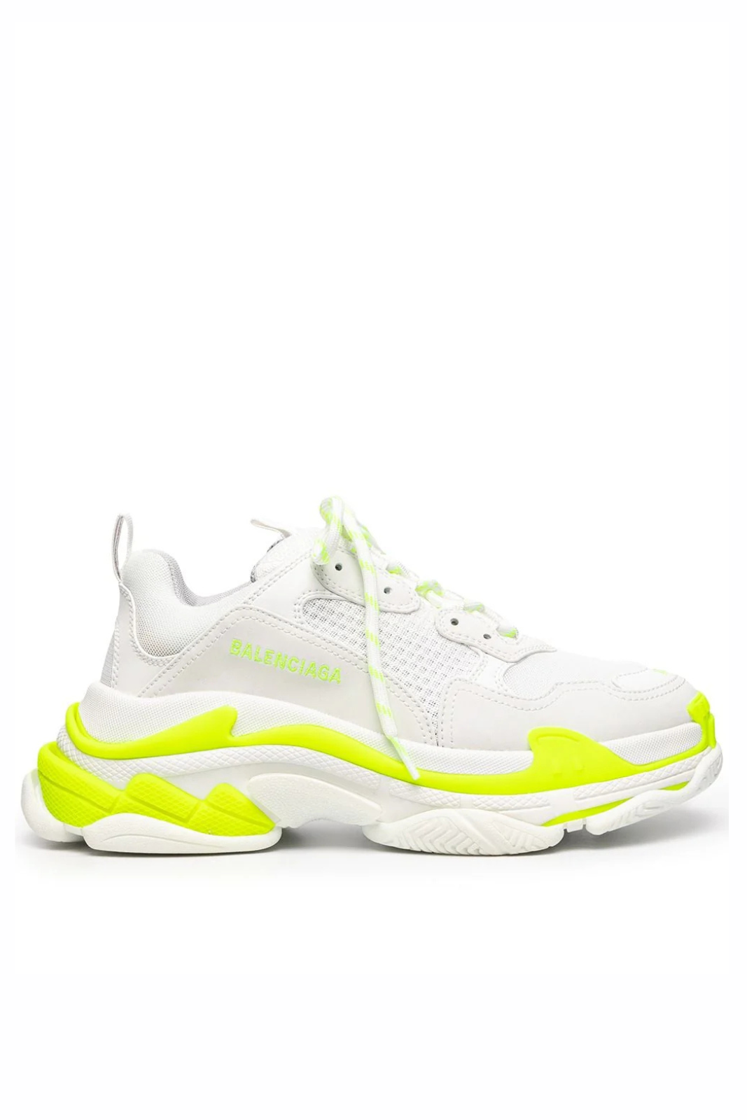 Balenciaga Triple S Men Sneakers White Fluo Yellow