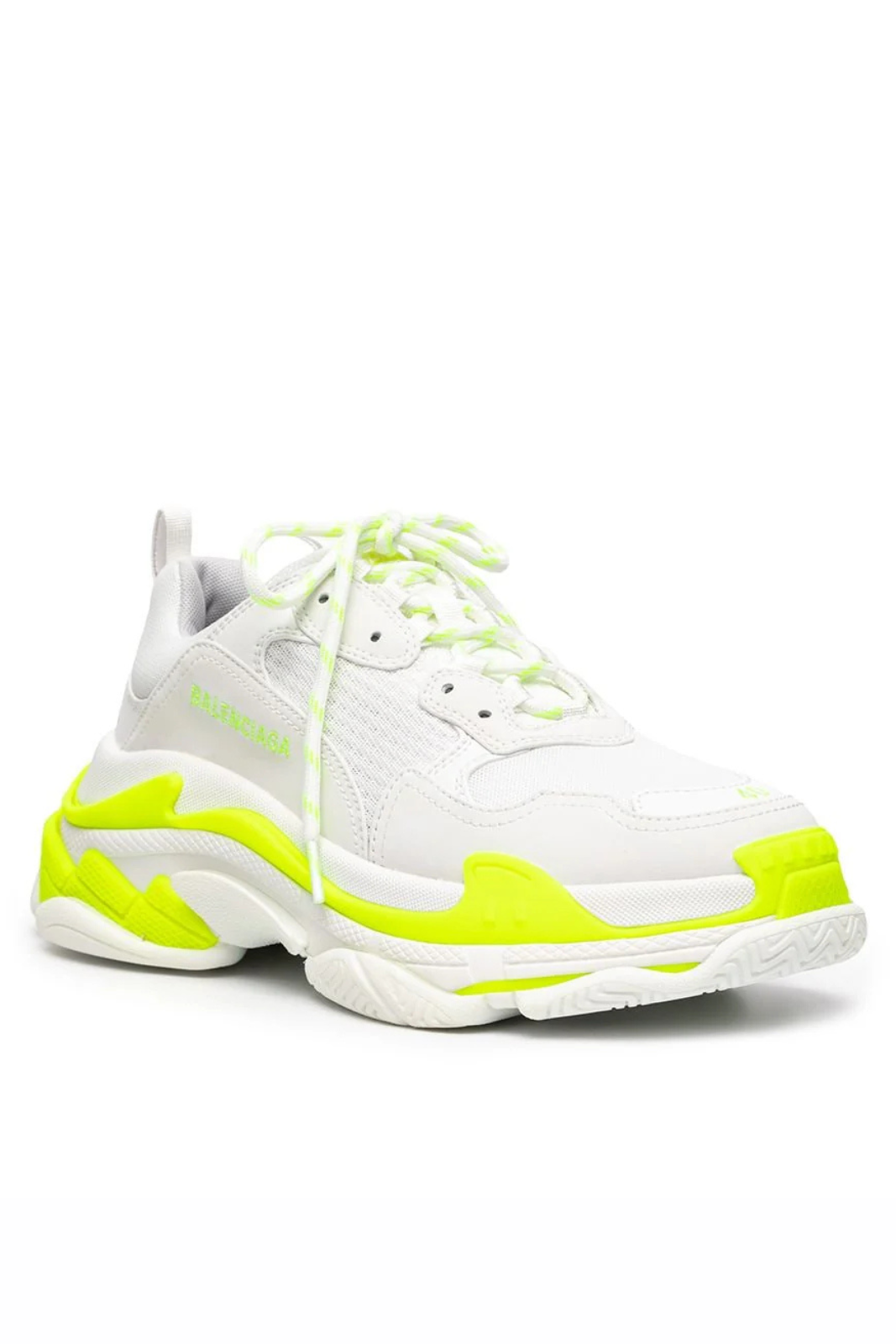 Balenciaga Triple S Men Sneakers White Fluo Yellow