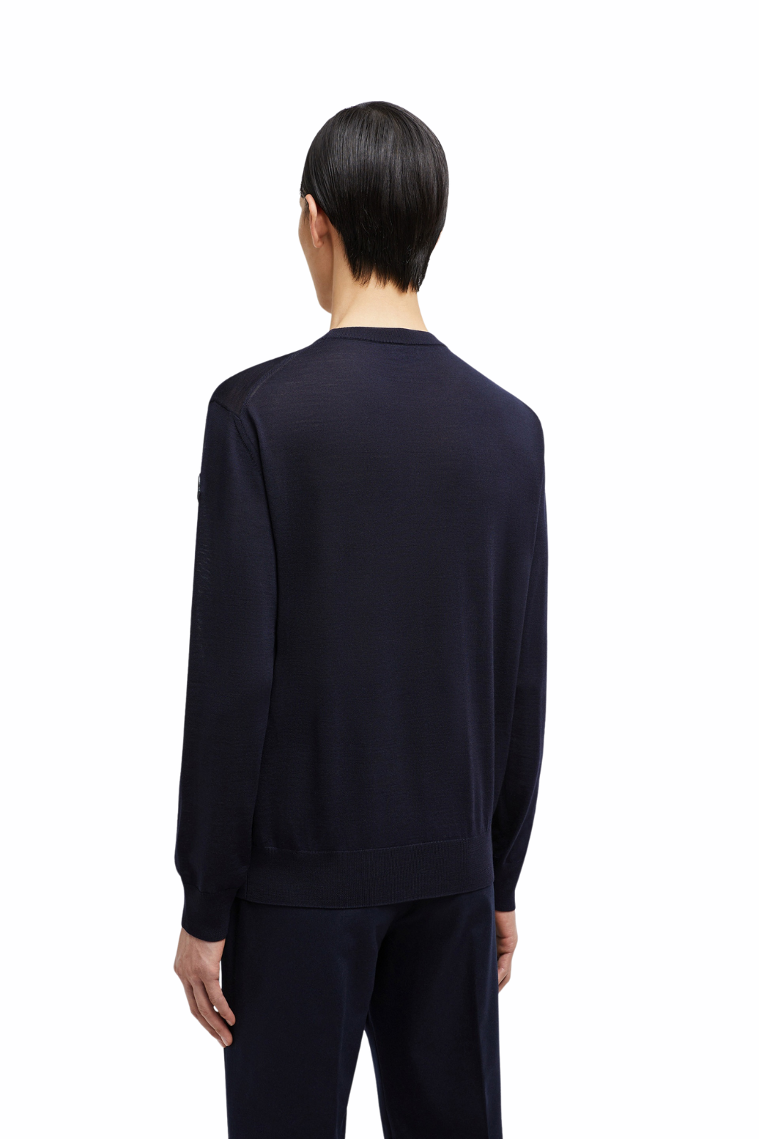 Moncler Logo Wool Sweater Dark Blue