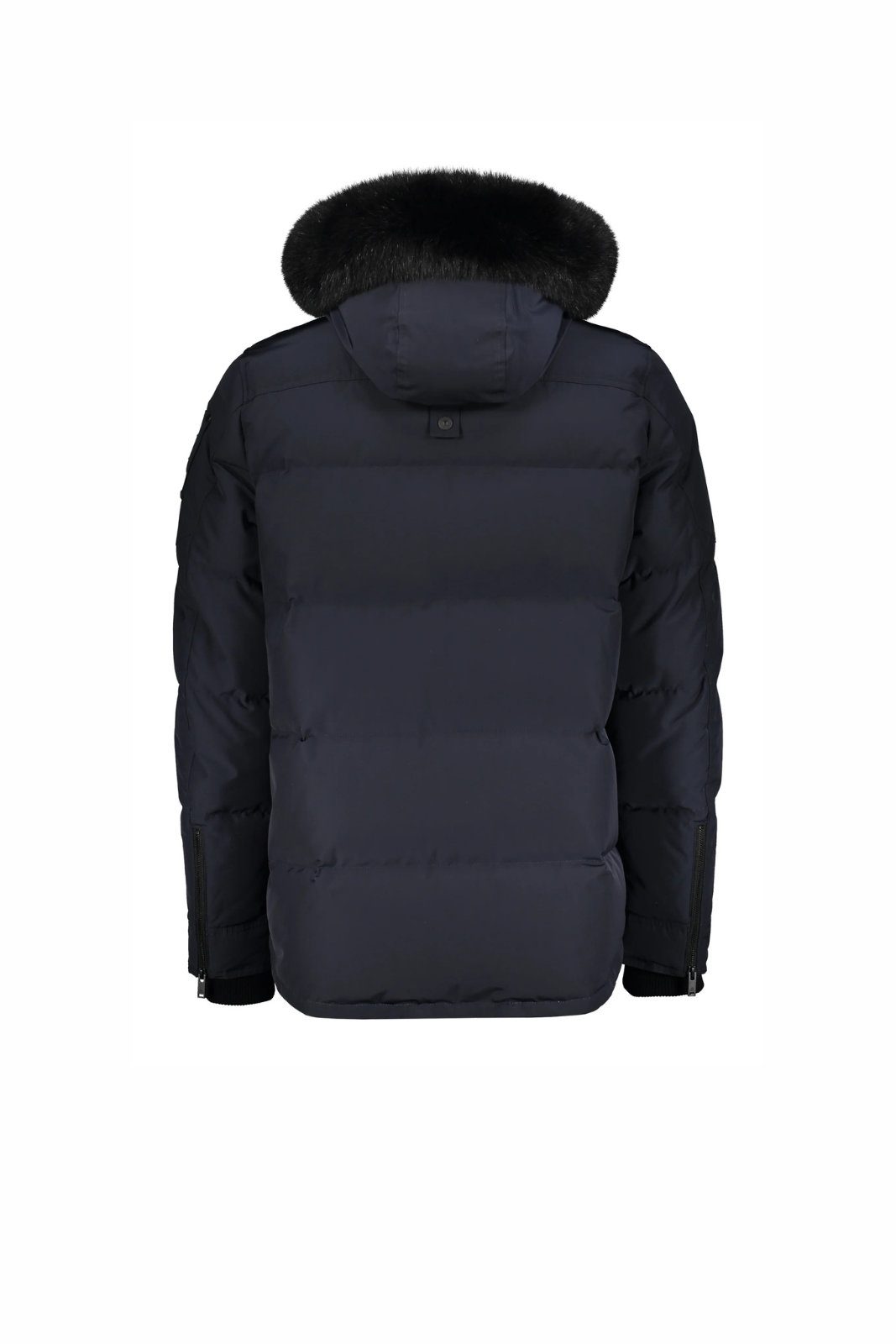 Moose Knuckles Men's Round Island Fur Jacket Navy