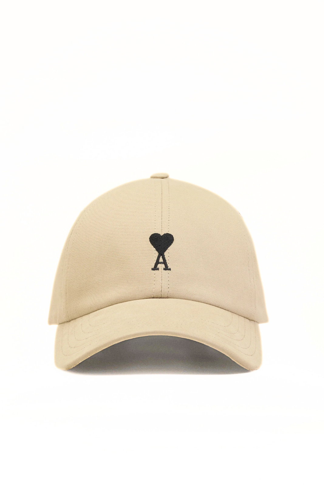 Ami Paris Beige Cotton Ami De Coeur Embroidery Cap