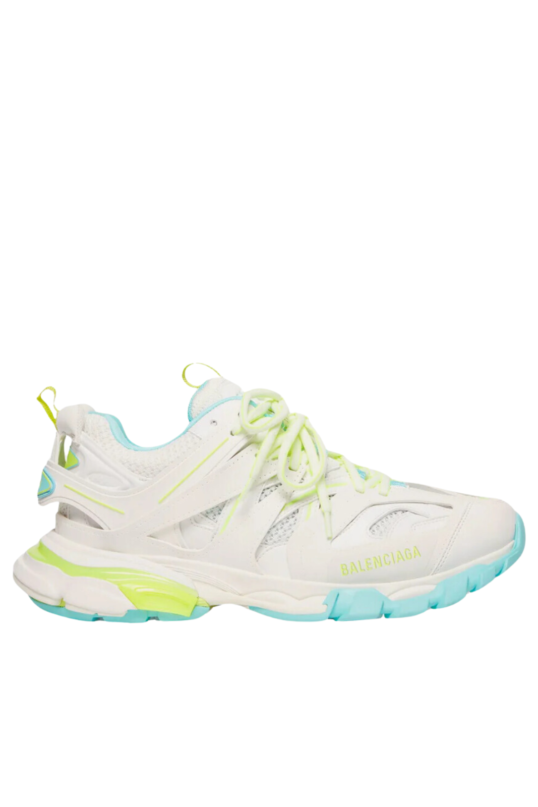 Balenciaga Track Nylon White / Neon Yellow / Light Blue  Sneakers