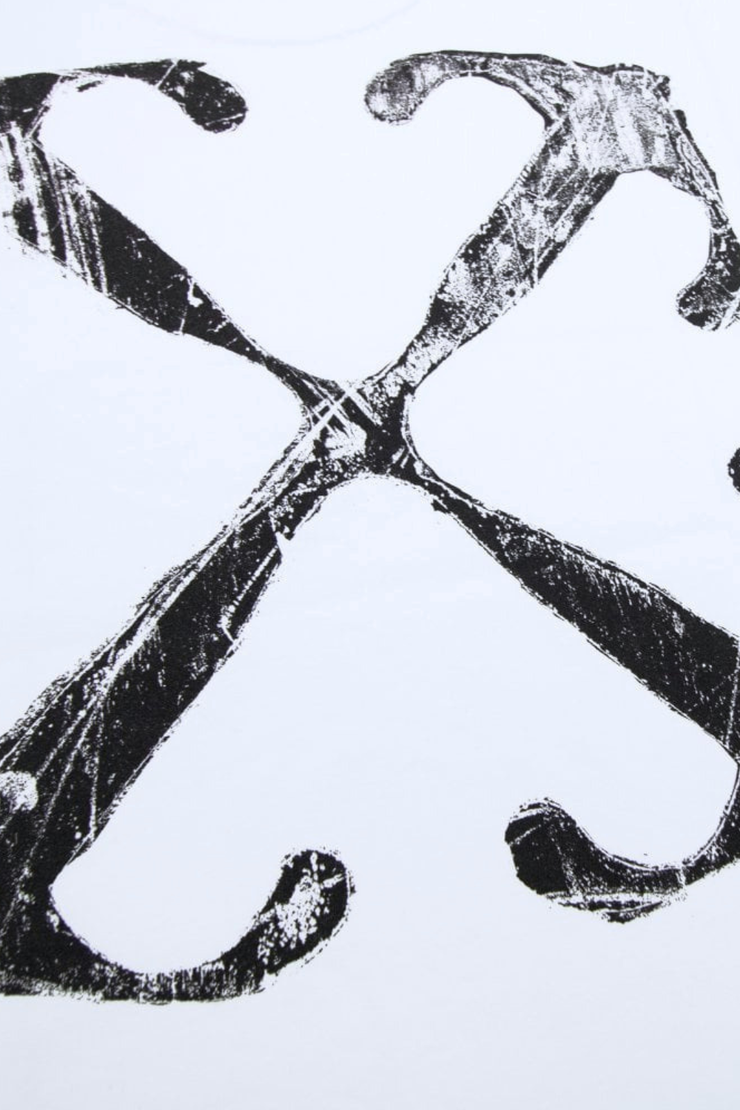 Off-White Cotton T-Shirt with Printed Logo White