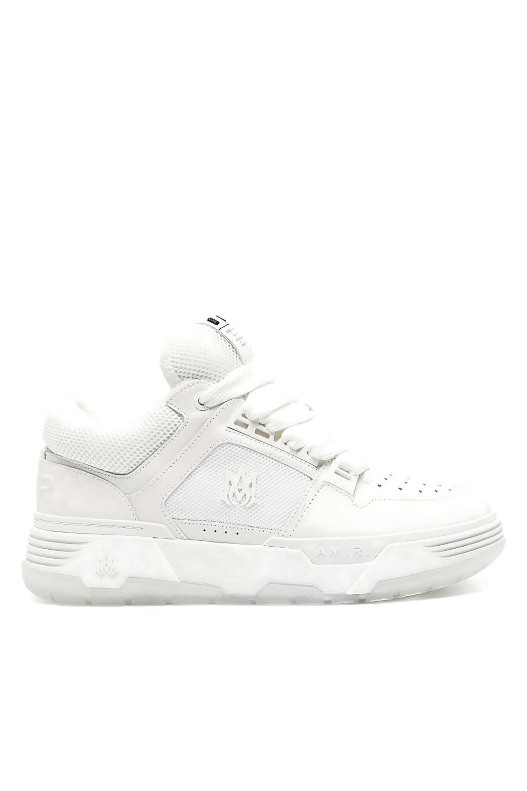 Amiri MA-1 leather-trim mesh man sneakers white