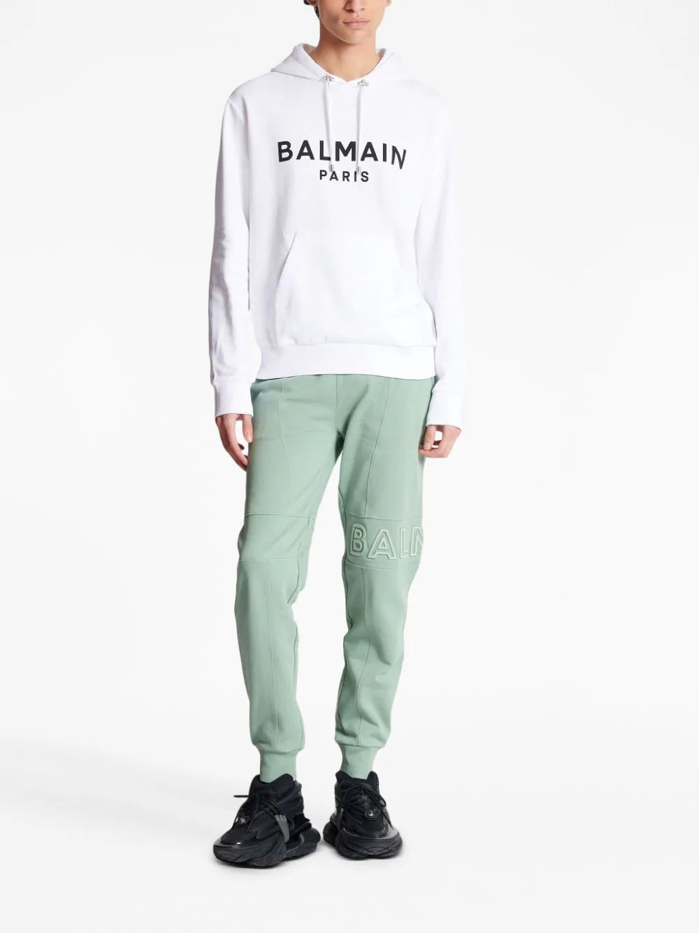 Balmain White hoodie1