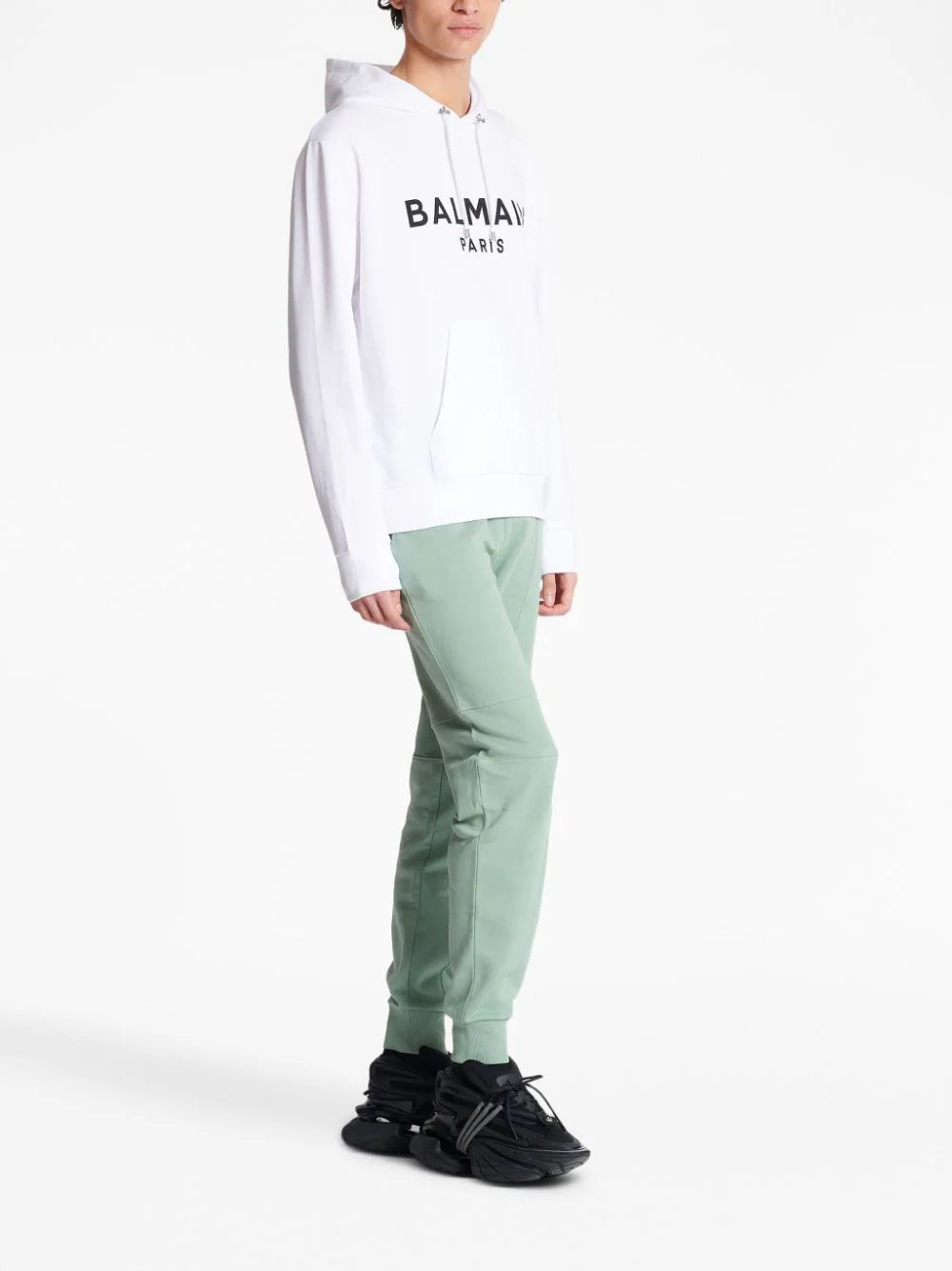 Balmain White hoodie2