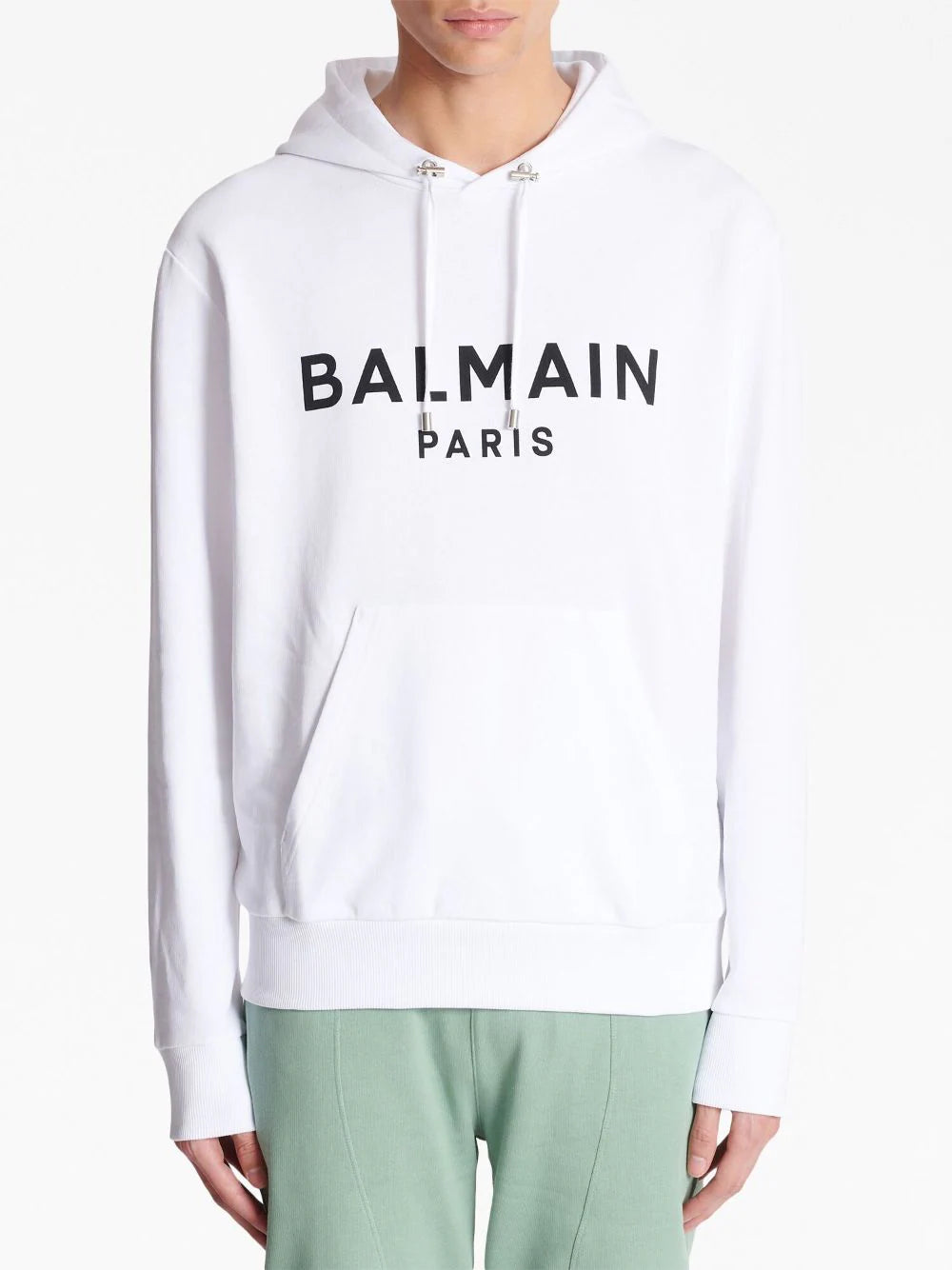 Balmain White hoodie4