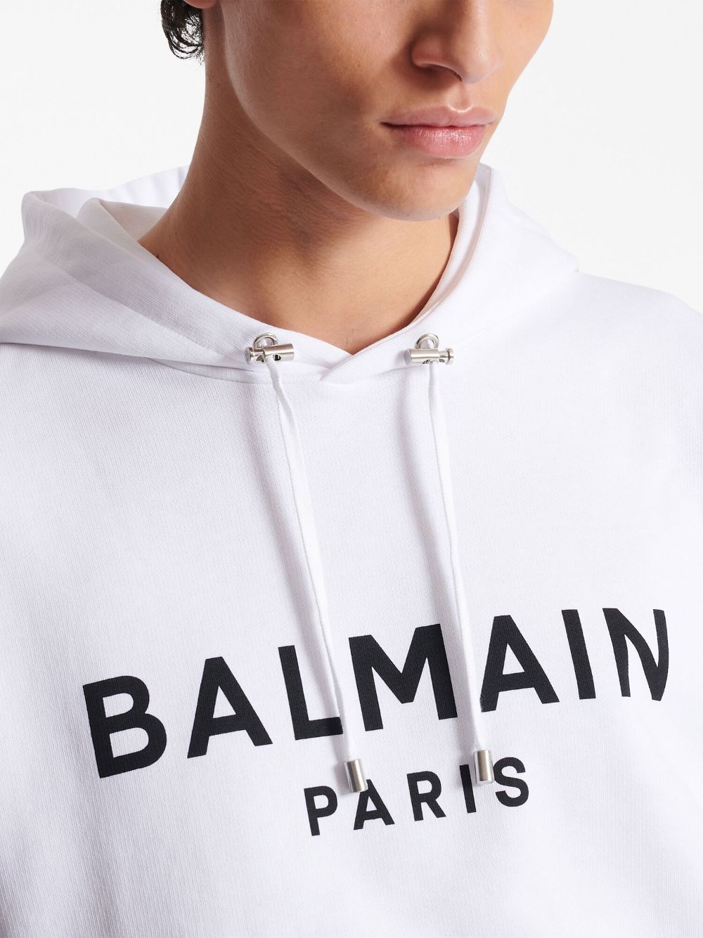 Balmain White hoodie5