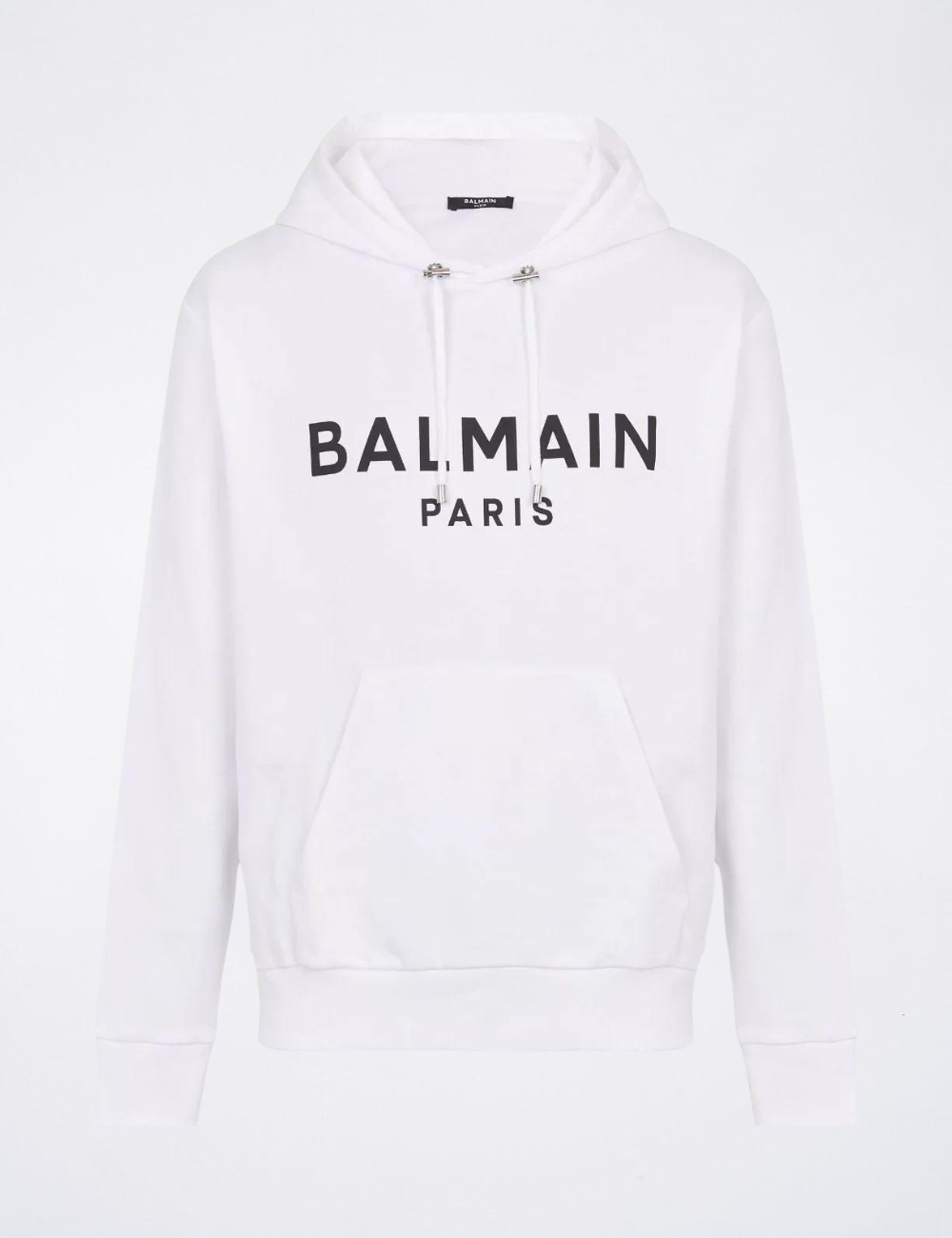 Balmain logo-print long-sleeved hoodie