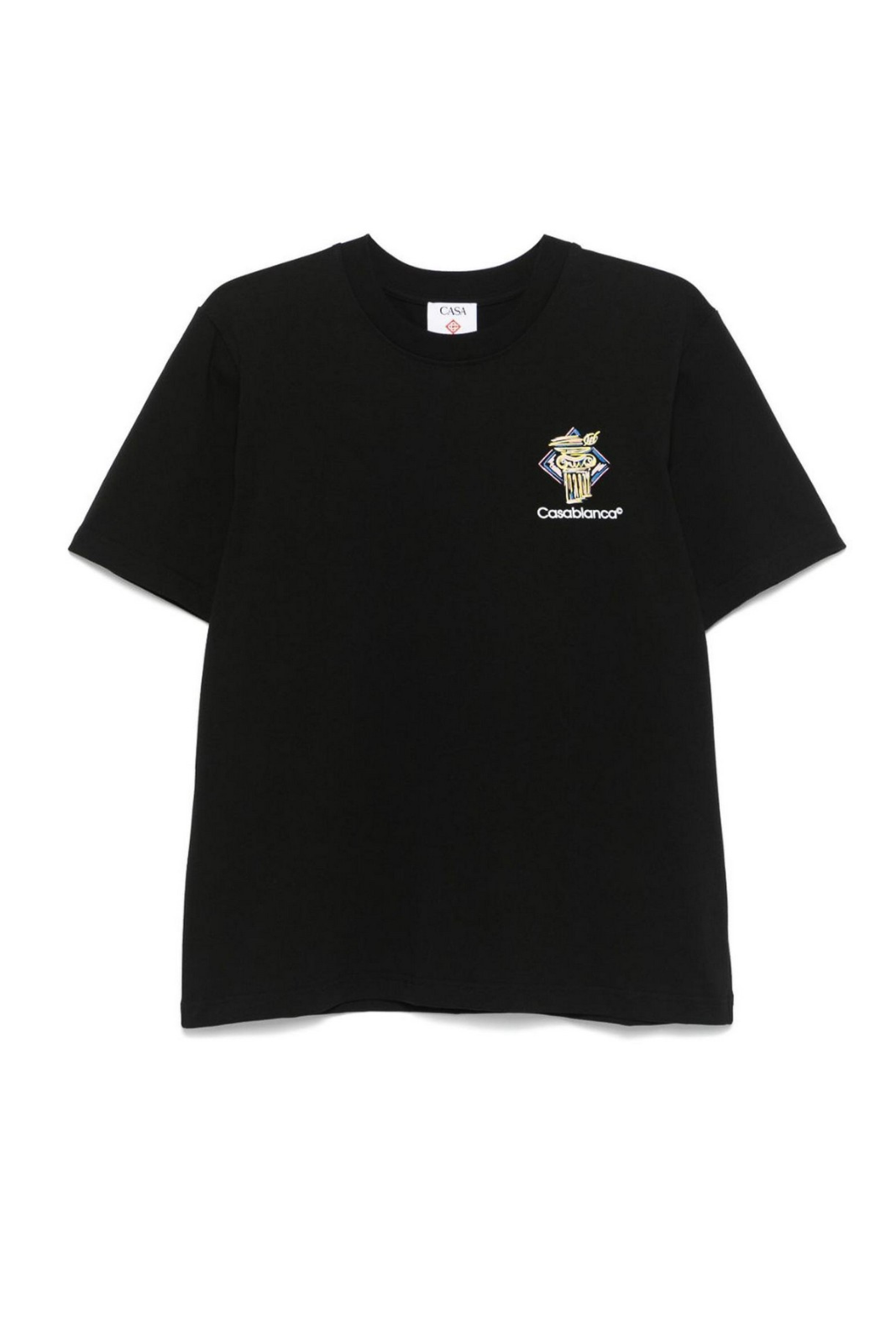 Casablanca Jumper Black organic cotton t-shirt for Men