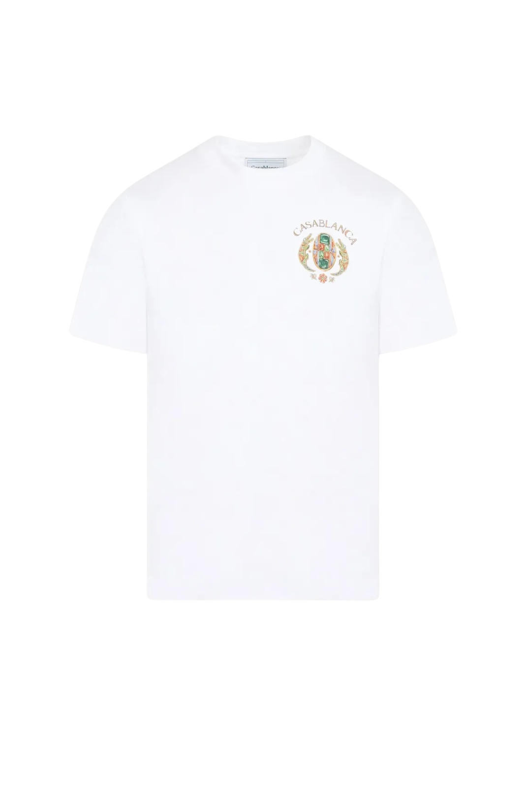 Casablanca White Organic Cotton Printed T-Shirt