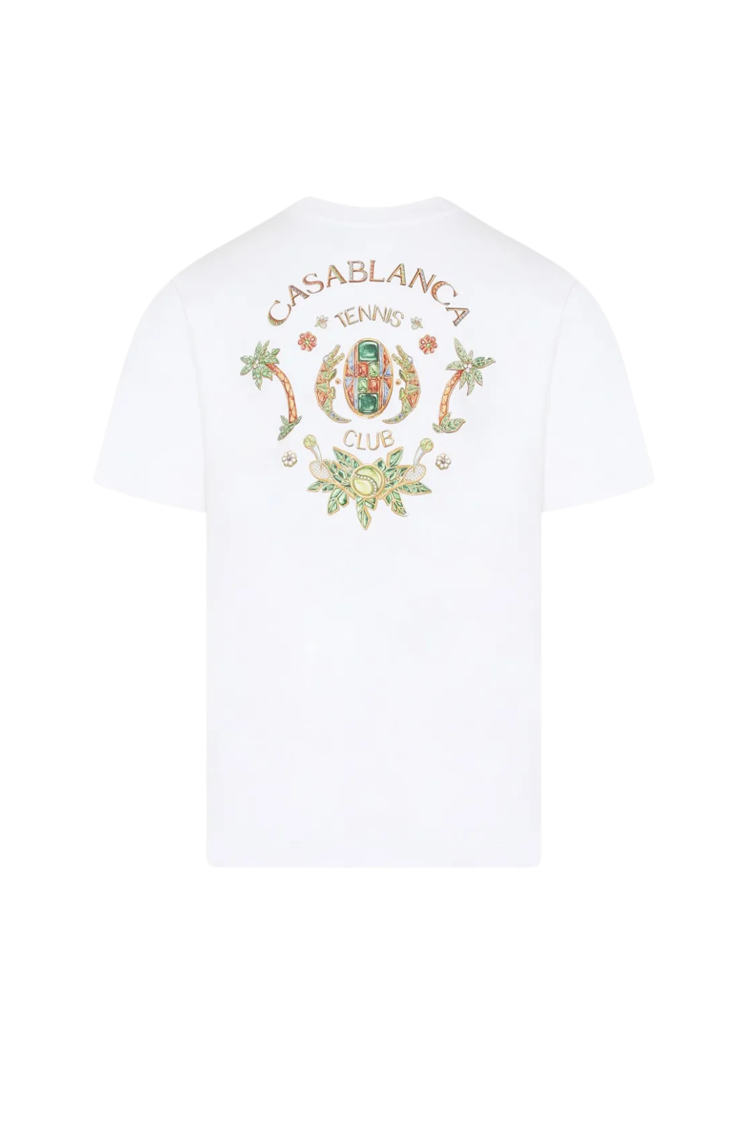 Casablanca White Organic Cotton Printed T-Shirt