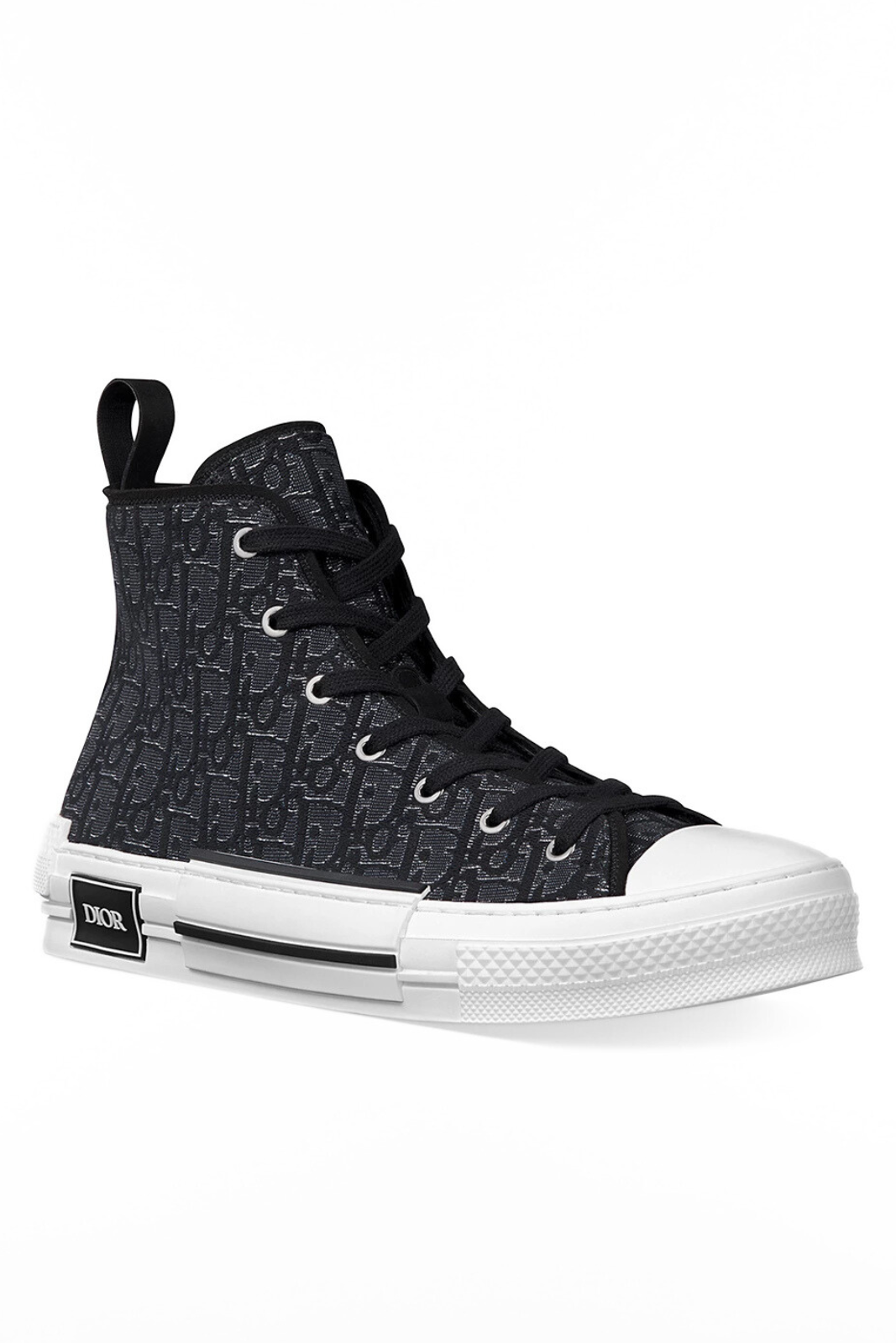 Christian Dior B23 Sneakers Dior Oblique jacquard canvas, black metallic silver