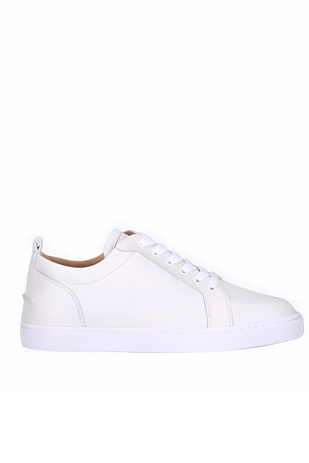 Christian Louboutin Rantulow Latte Grain Leather Trainers