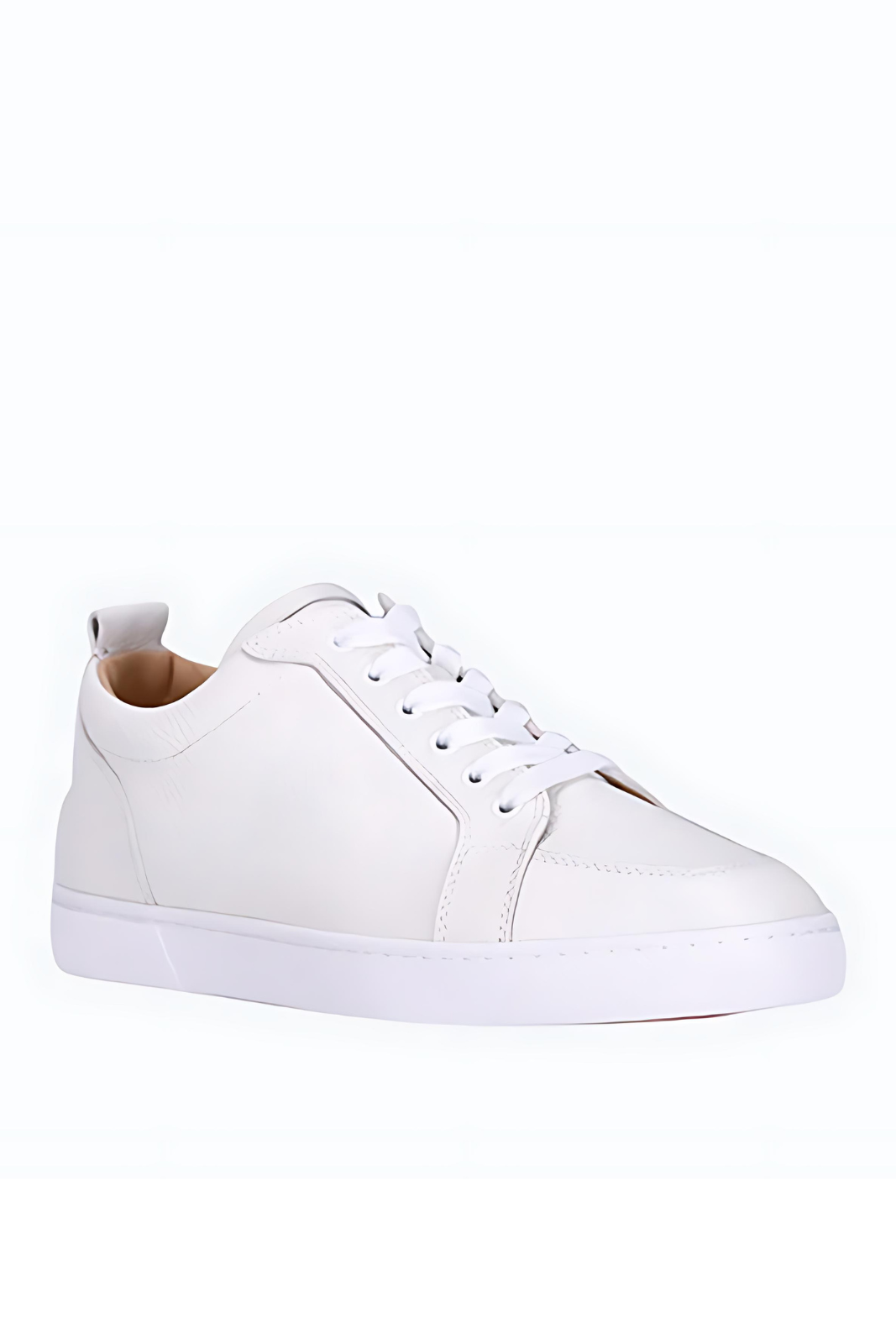 Christian Louboutin Rantulow Latte Grain Leather Trainers