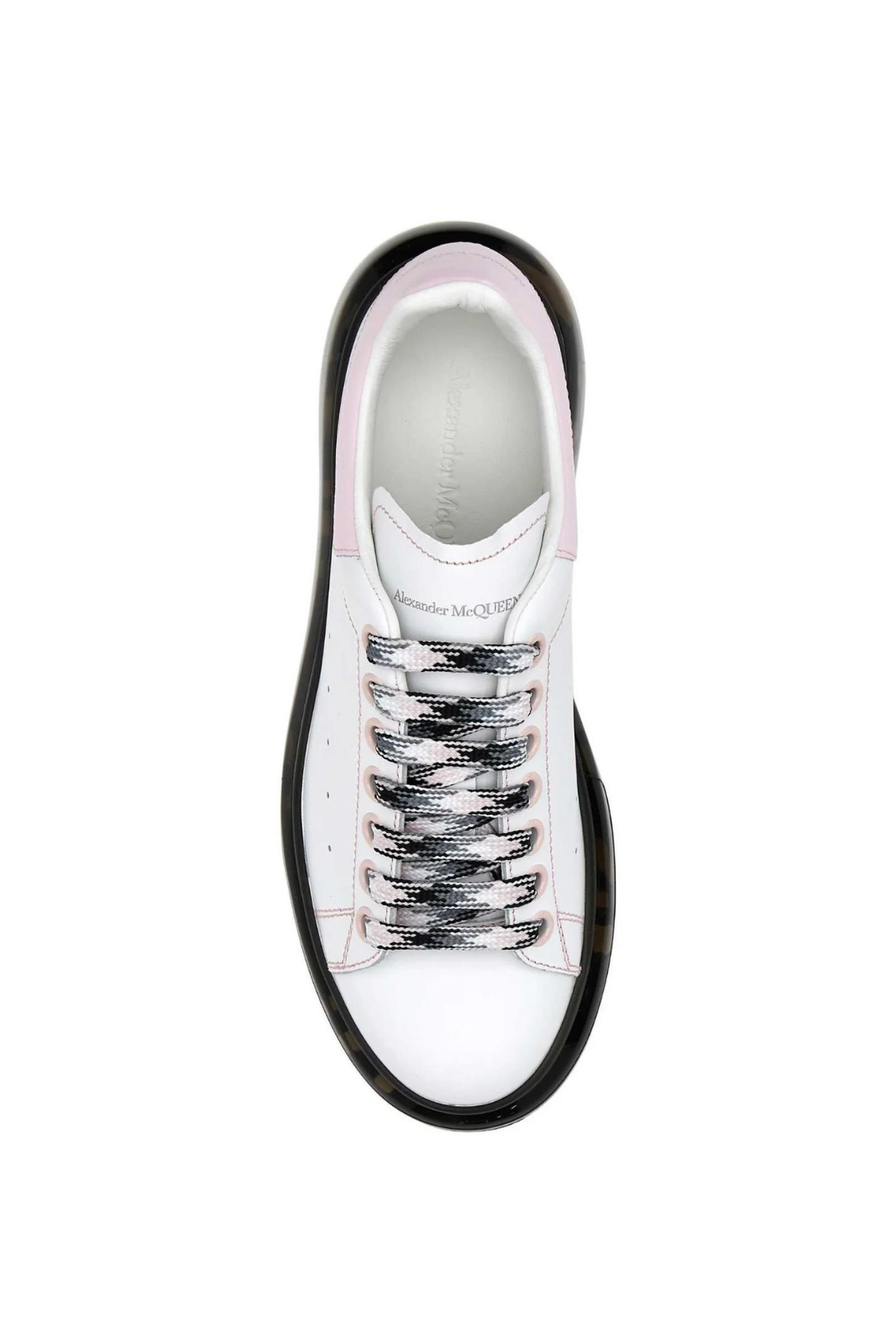 Alexander McQueen Printed Lace Clear Sole Oversized Sneakers