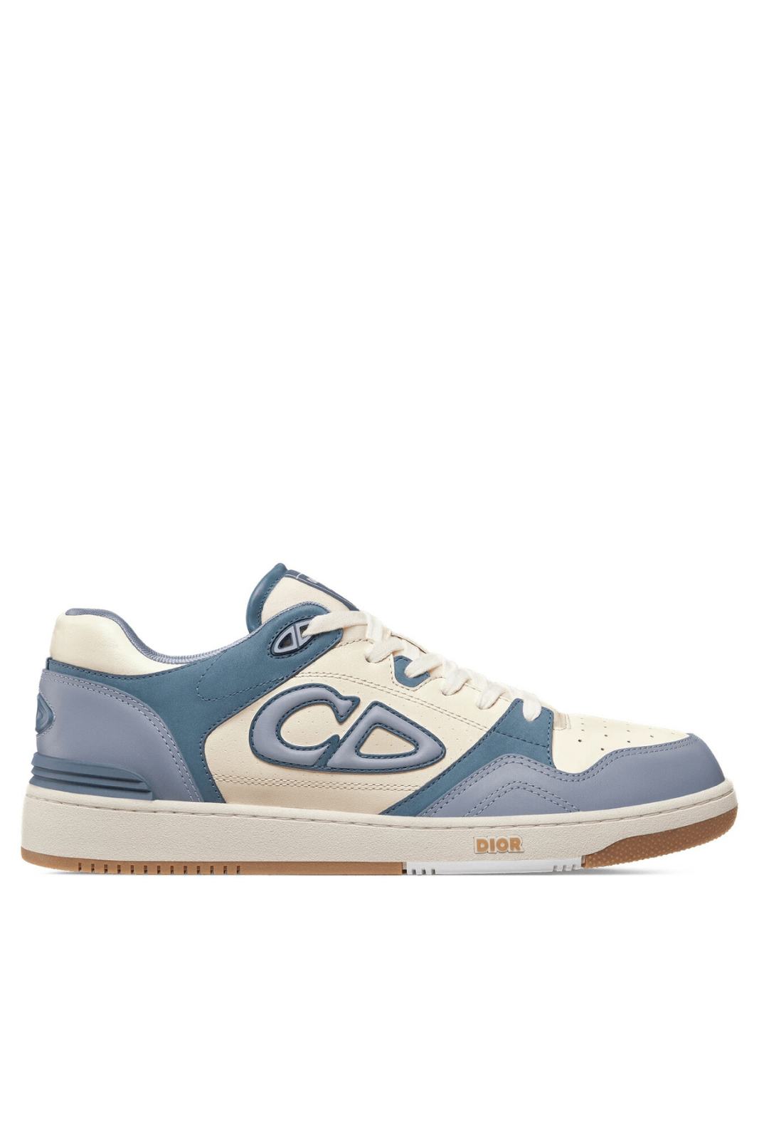Dior B57 Low-Top Sneaker Blue and Cream Smooth Calfskin with Blue Suede for women