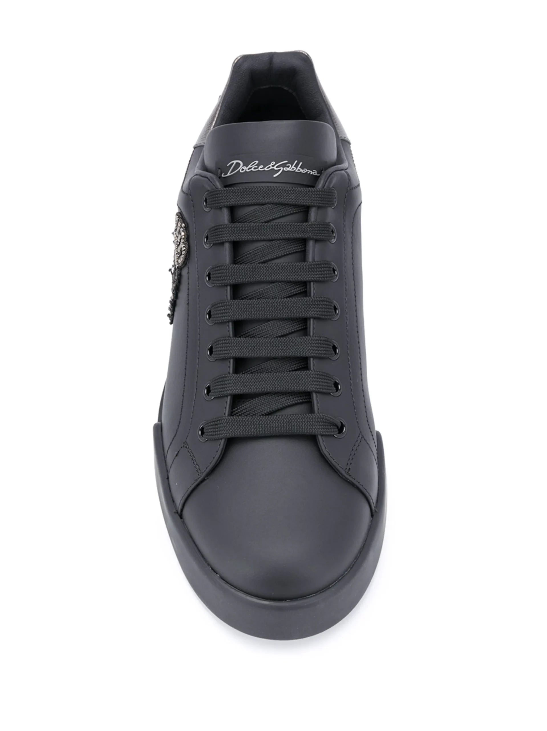 Dolce &#038; Gabbana Portofino crown-patch leather sneakers4
