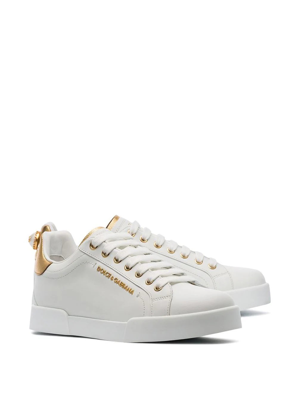 Dolce & Gabbana Portofino logo-tag leather sneakers1