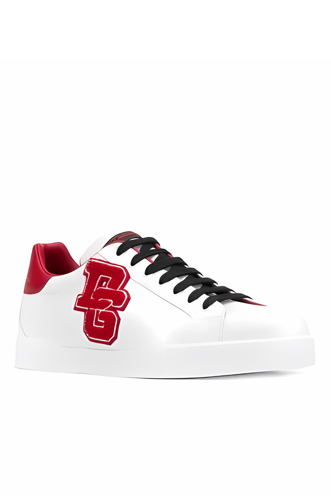 Dolce & Gabbana Portofino Patch White/Red Sneakers