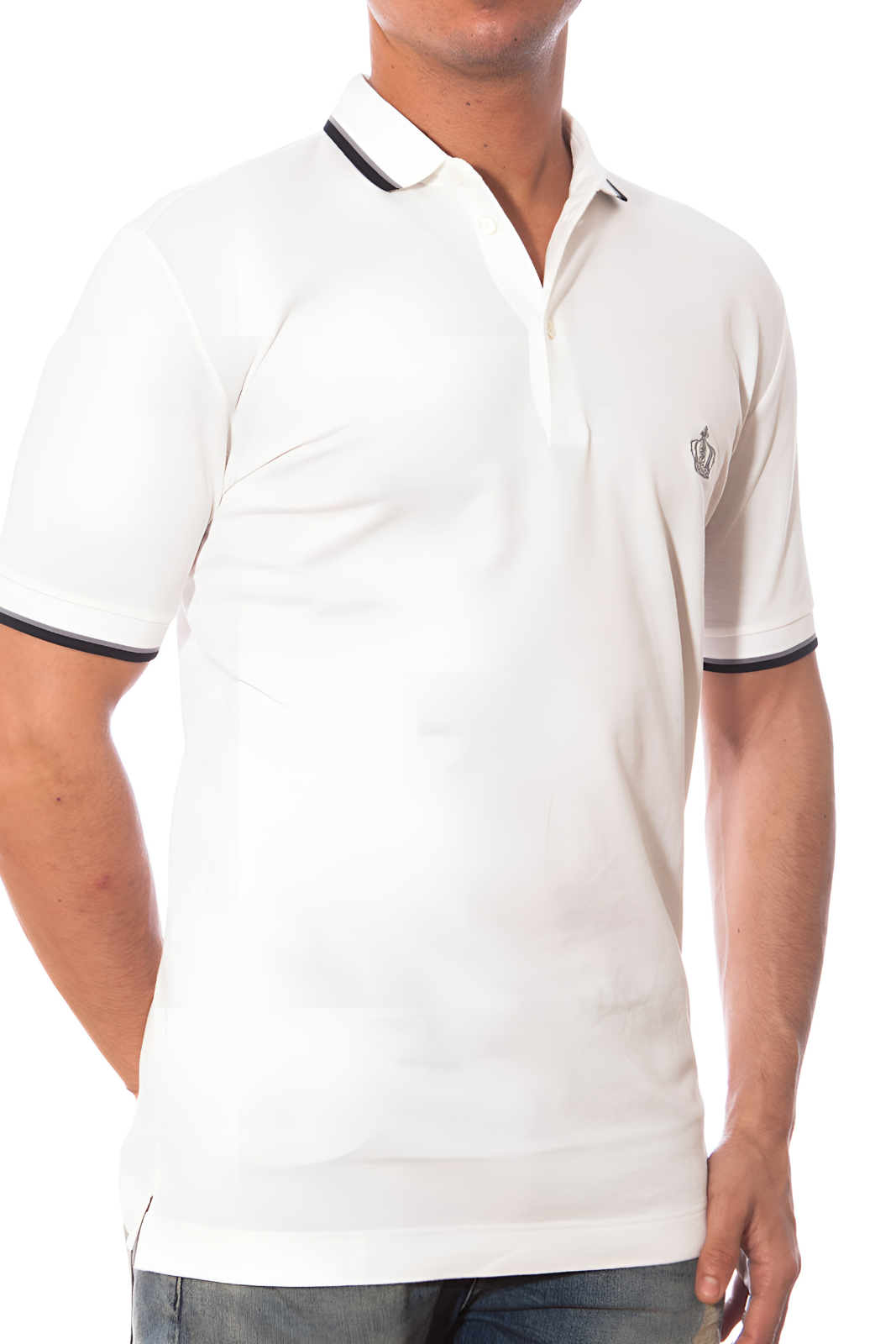 Dolce & Gabbana Stitched logo polo shirt White