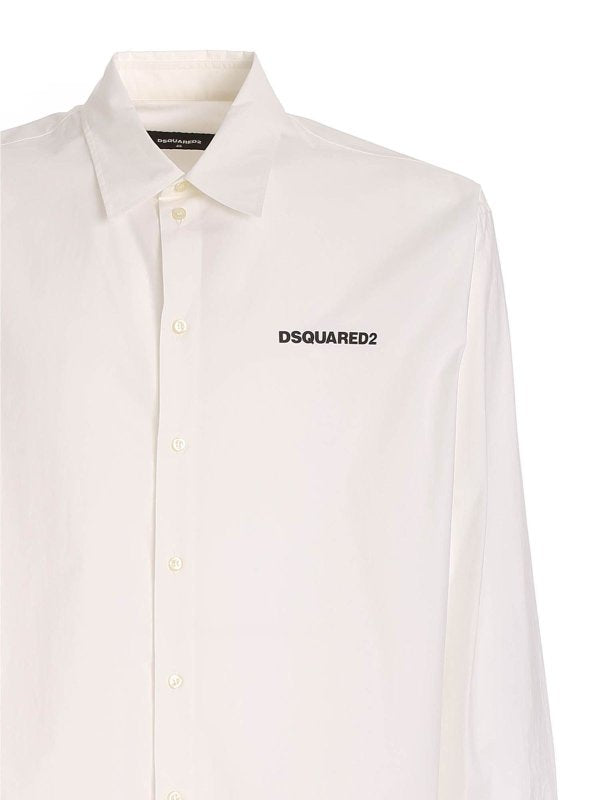 Dsquared2 shirt with logo and drawstring