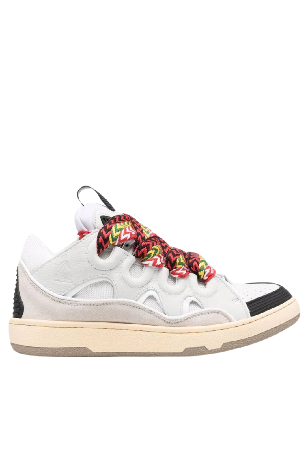 Lanvin Curb lace-up White/Cream Multicolor Man Sneakers