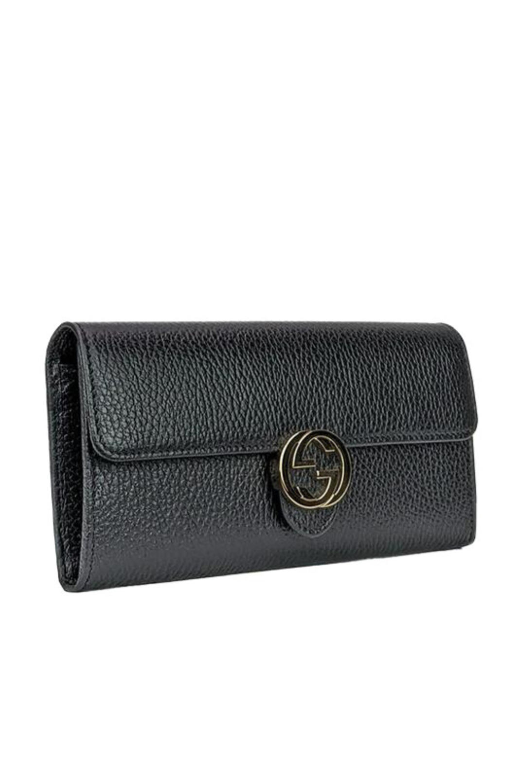 Gucci Icon GG Interlocking Wallet Black Logo