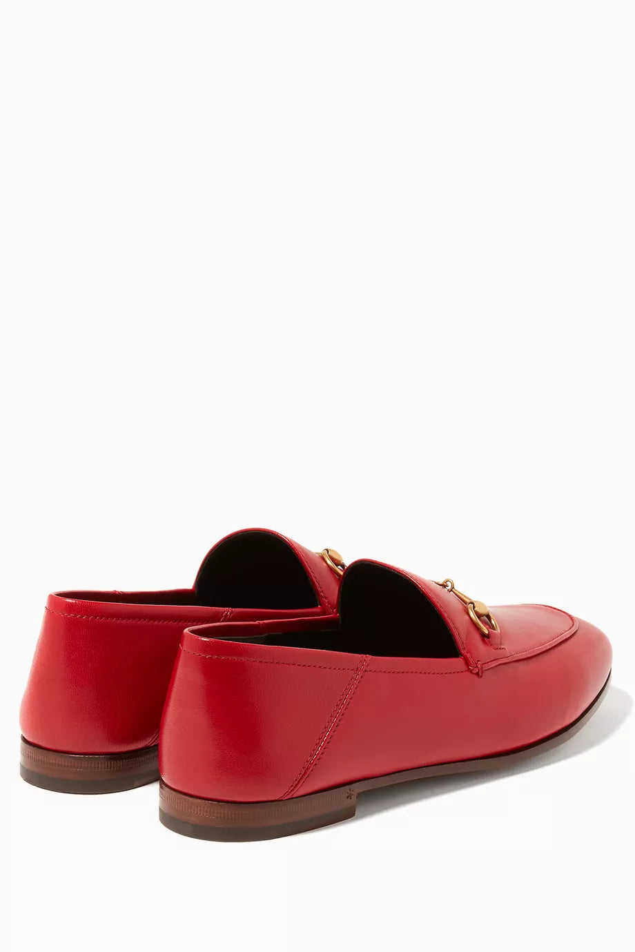 Gucci Red Brixton Leather Loafers