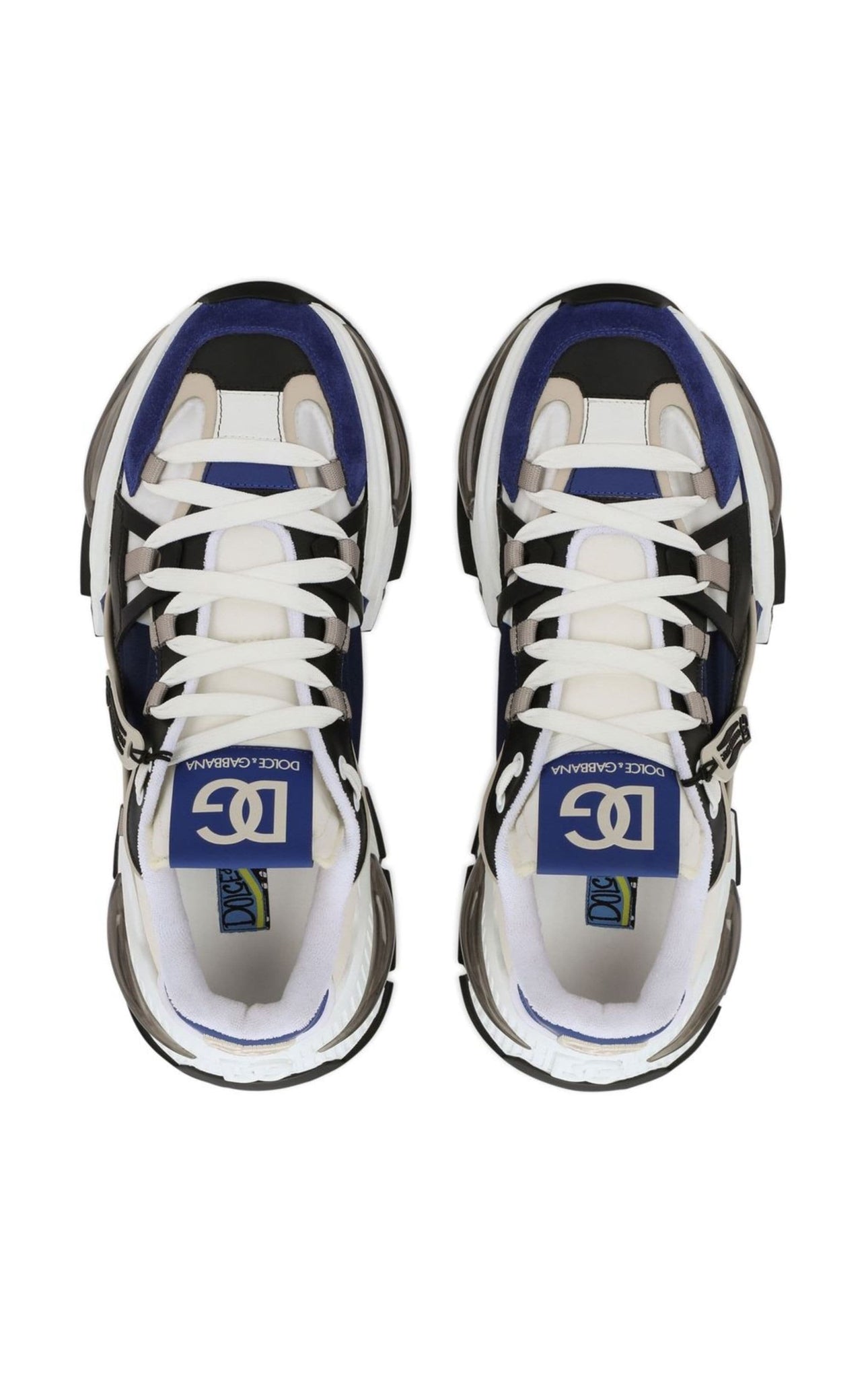 DOLCE＆GABBANA D&G イール レザー　size 46 NAVY Dolce & Gabbana Daymaster Navy Low-Top Sneakers | Sendegaro ZA