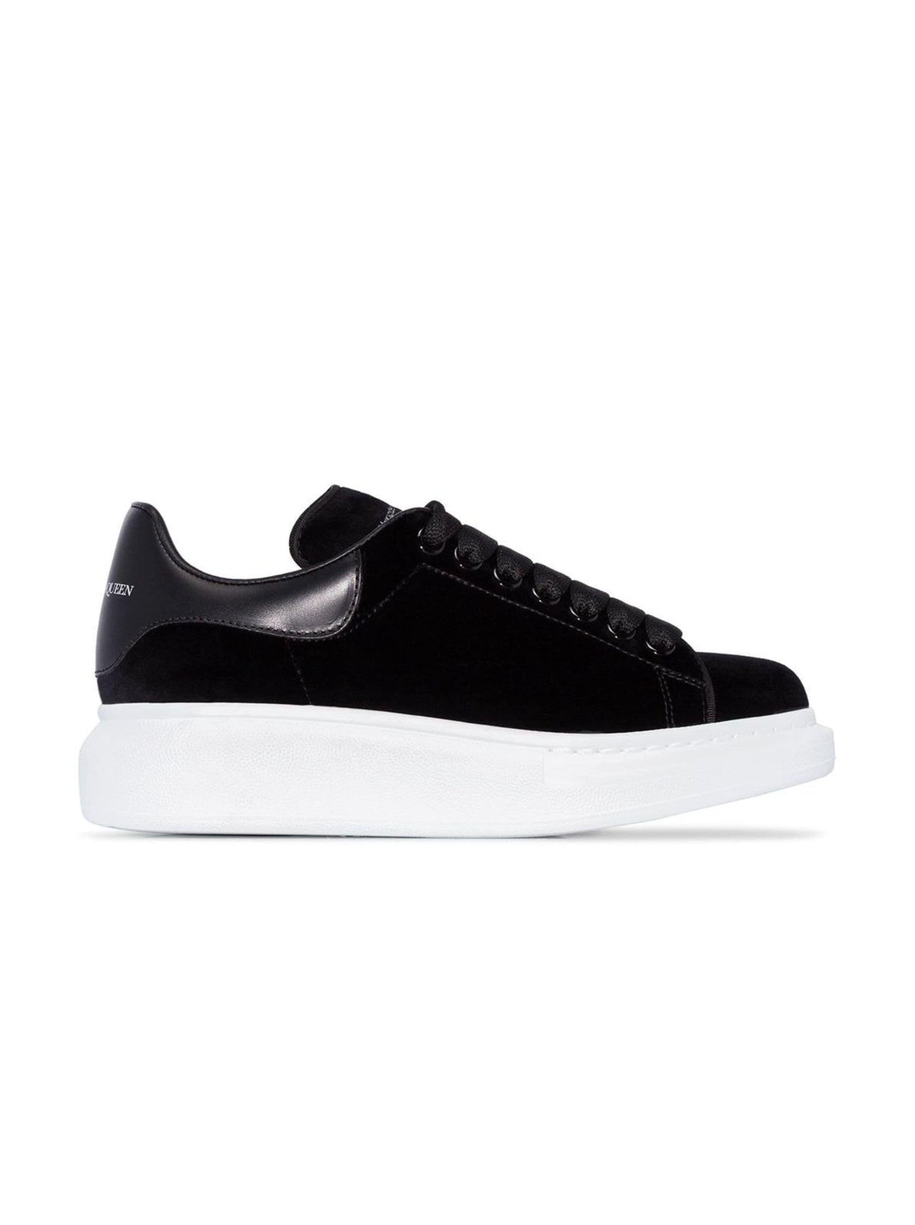 Alexander McQueen Black Velvet Oversized Sneakers Exclusiv la Finery Boutique