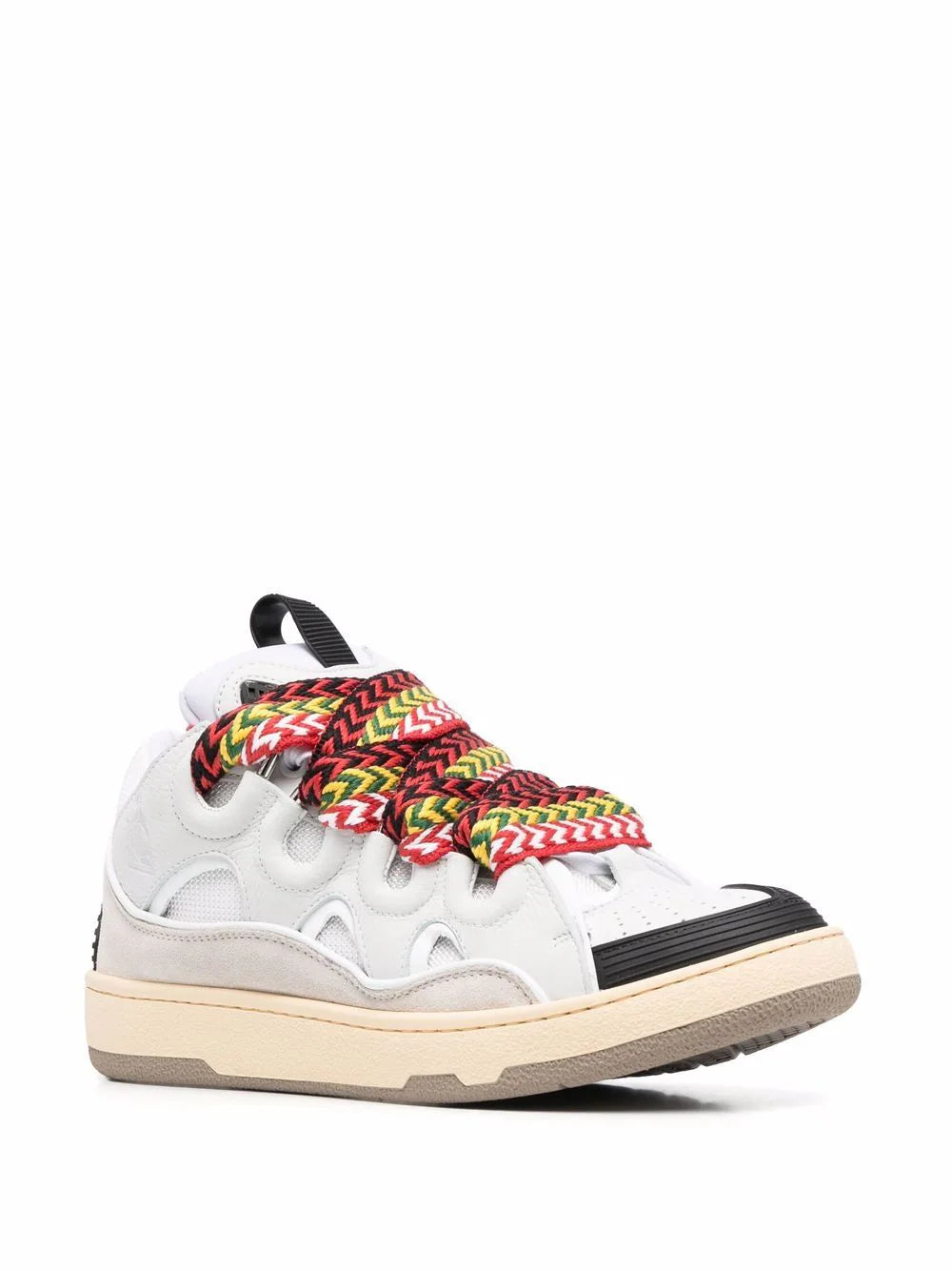 Lanvin Curb lace-up White/Cream Multicolor Man Sneakers