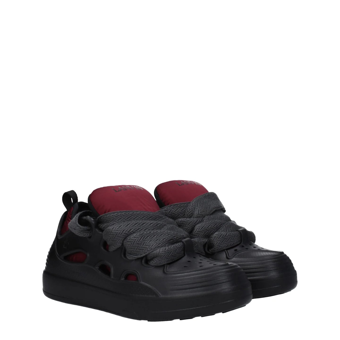 Lanvin Rubber Black/Anthracite Curb removable-insole Sneakers for men