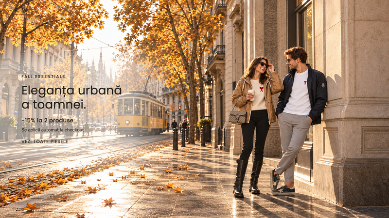 Fall Essentials: Eleganța urbană a toamnei. −15% la 2 produse, se aplică automat la checkout.