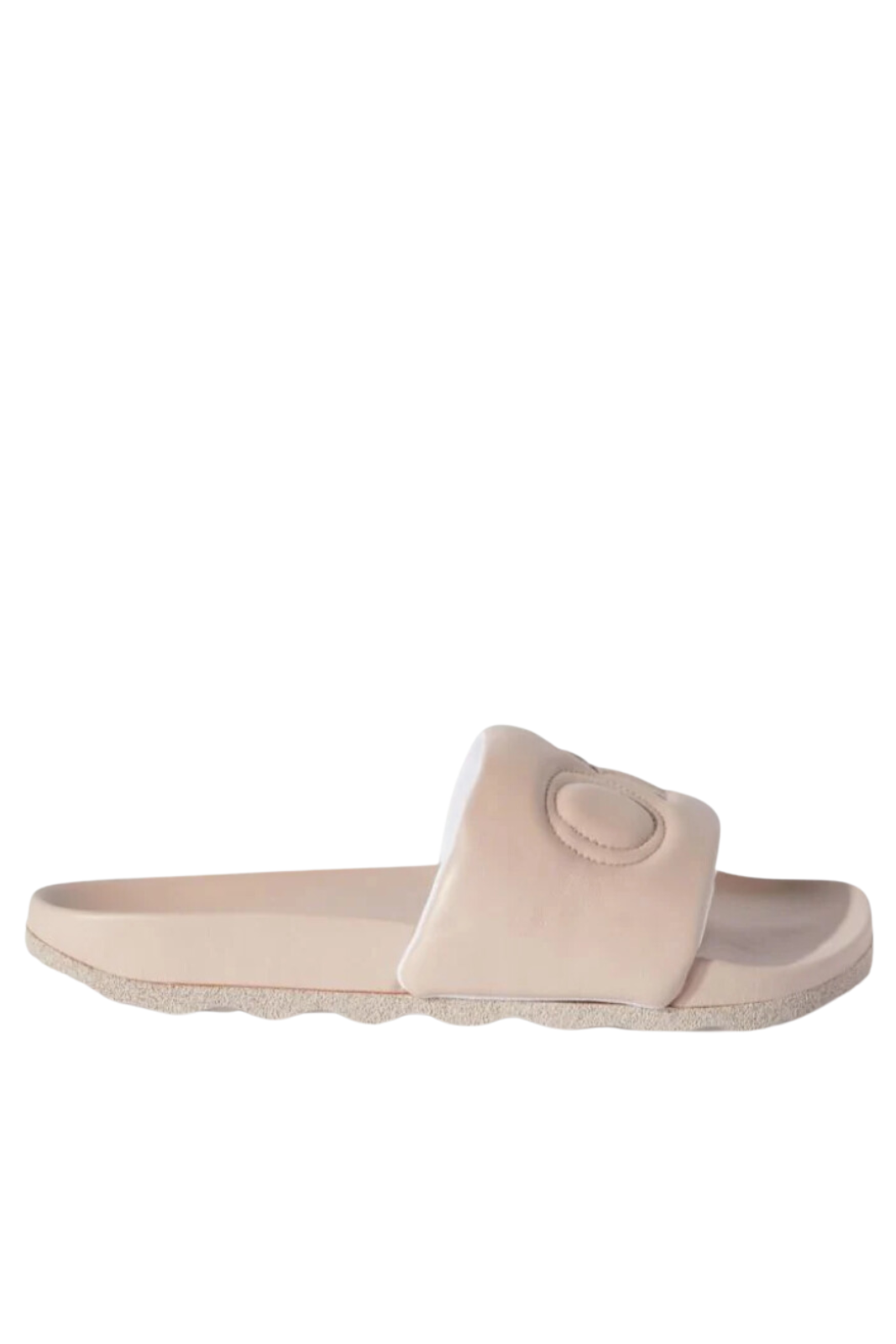 Off-White Bookish Leather Sponge Slider Nude