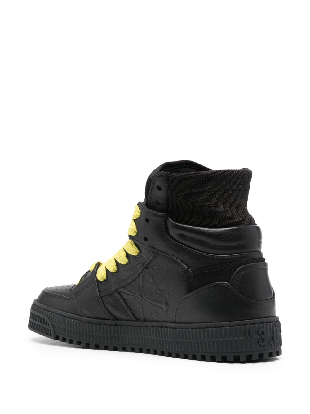 Off-White 3.0 Off Court leather sneakers Black:Yellow2