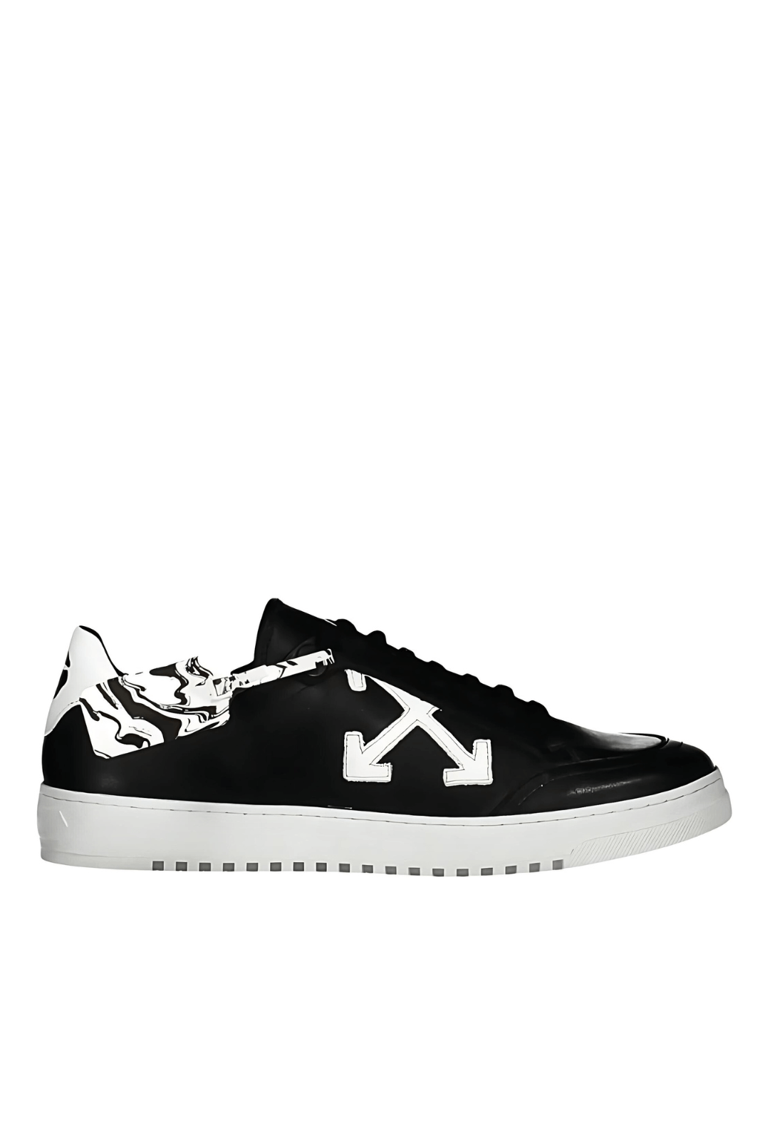 Off-White Arrows Leather low-top black white sneakers for men