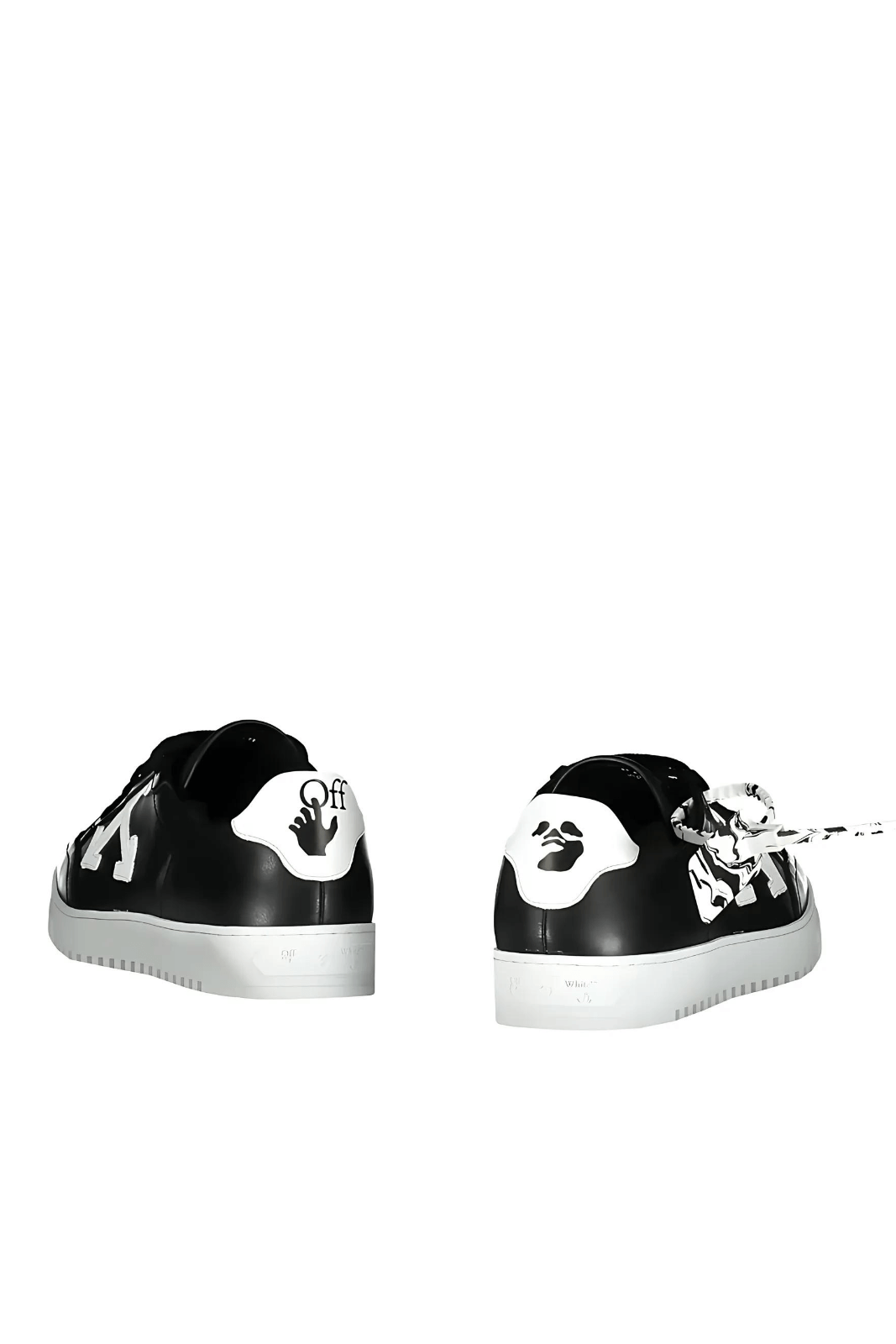 Off-White Arrows Leather low-top black white sneakers for men