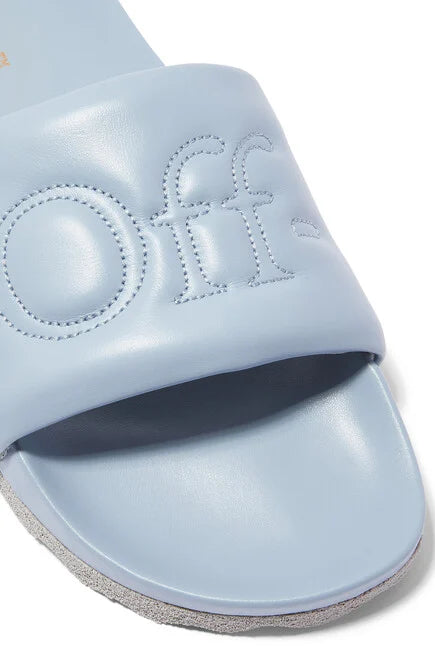 Off-White Bookish Sponge Logo-Embroidered Slides