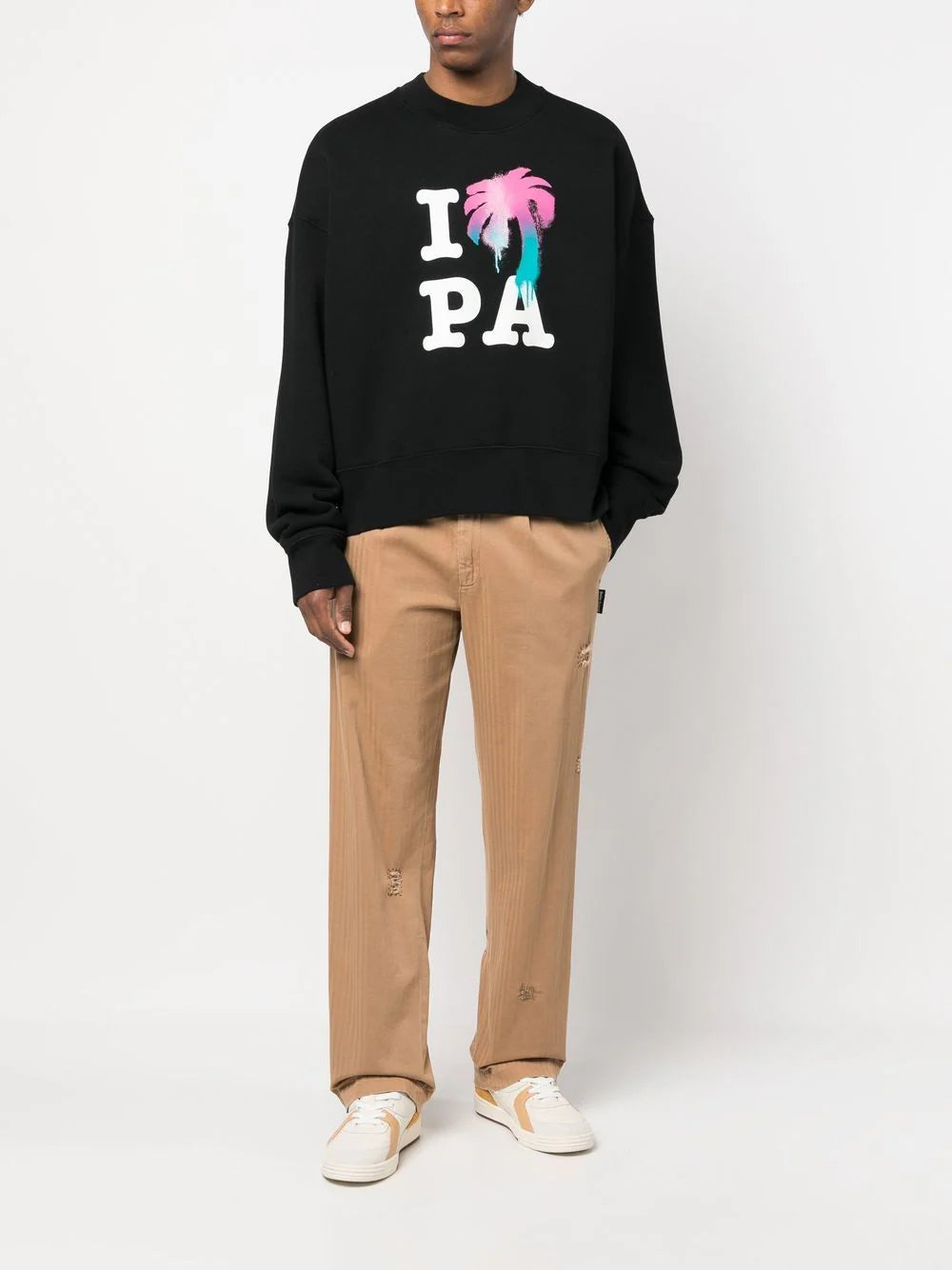 Palm angels I Love PA crew-neck sweatshirt1