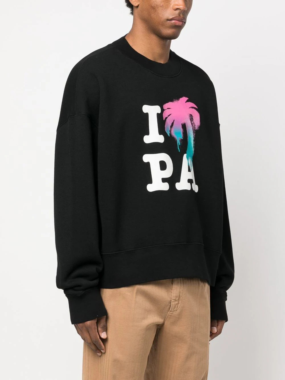 Palm angels I Love PA crew-neck sweatshirt2